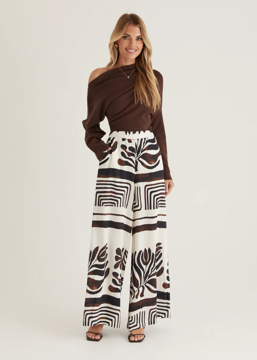 Verona Pants - Black Abstract