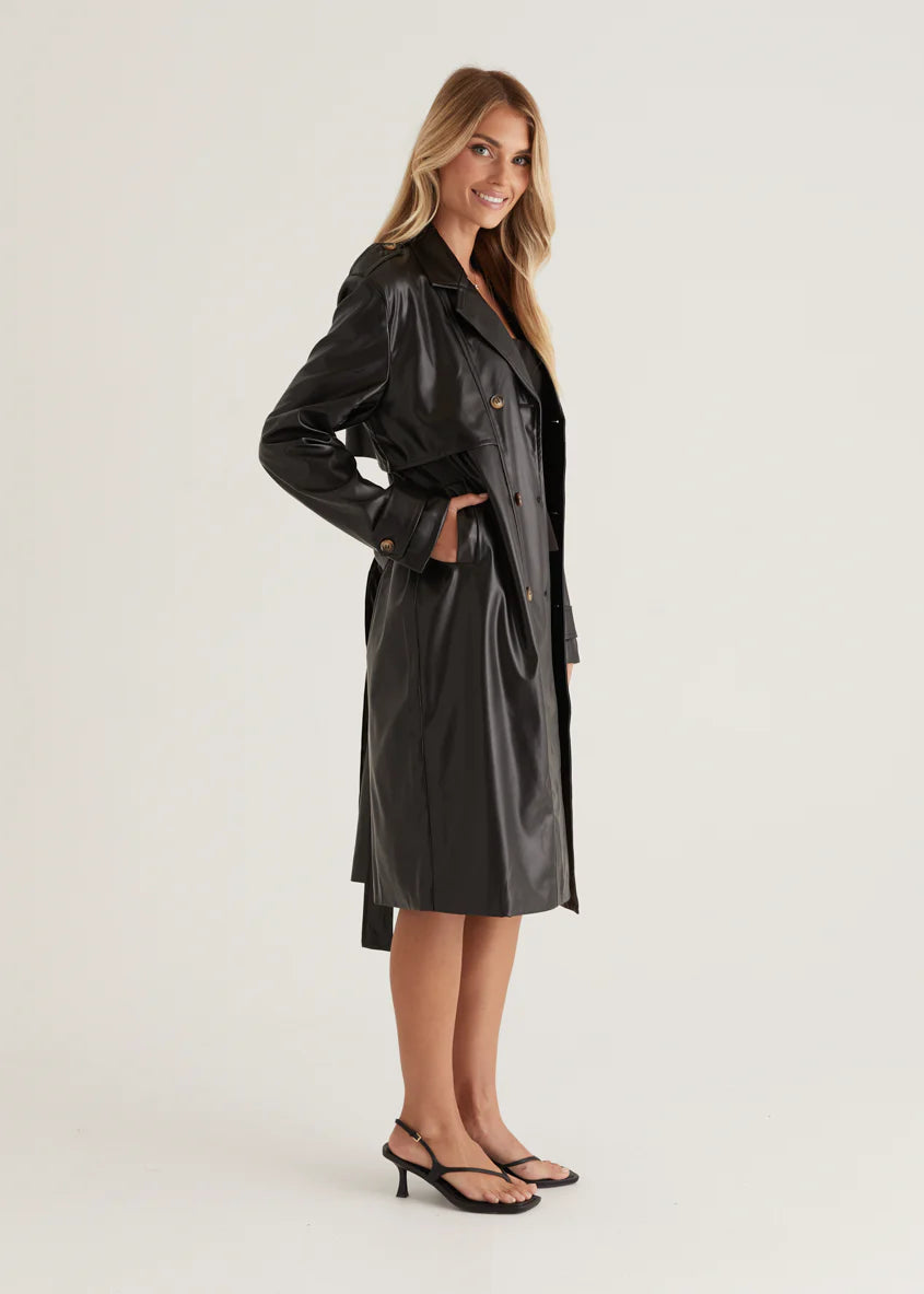 Ria Pu Trench - Black