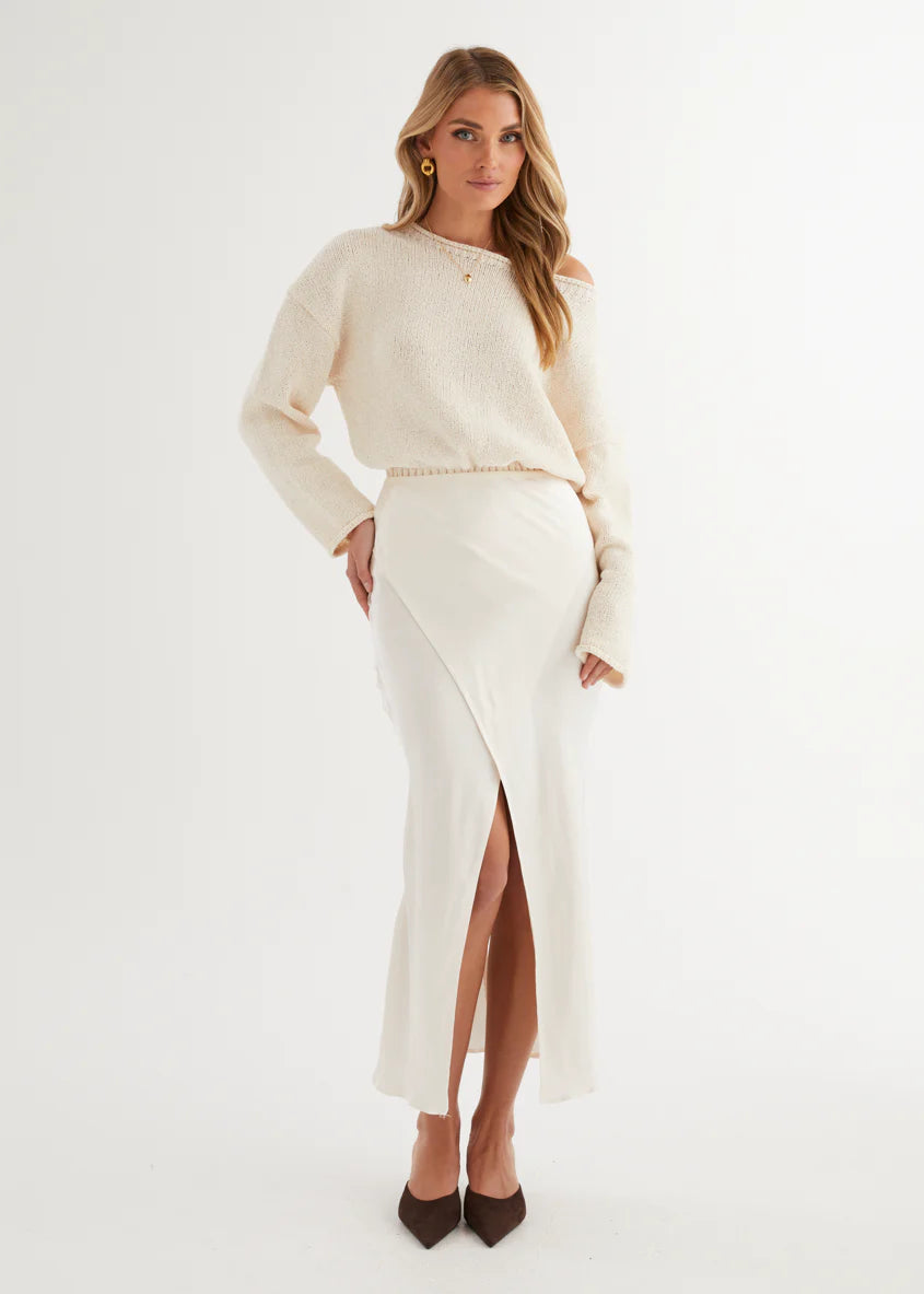 Kutti Midi Skirt - Cream