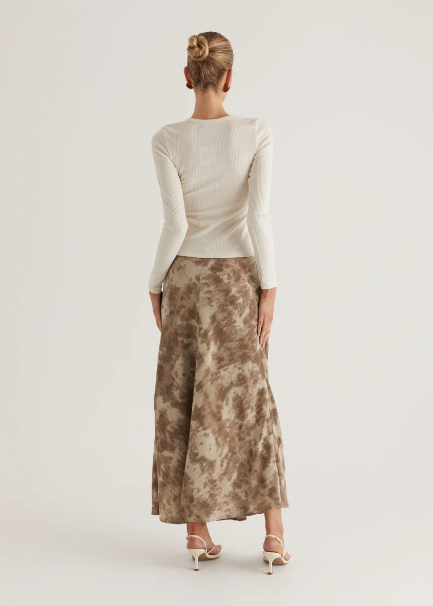Hollie Maxi Skirt - Walnut