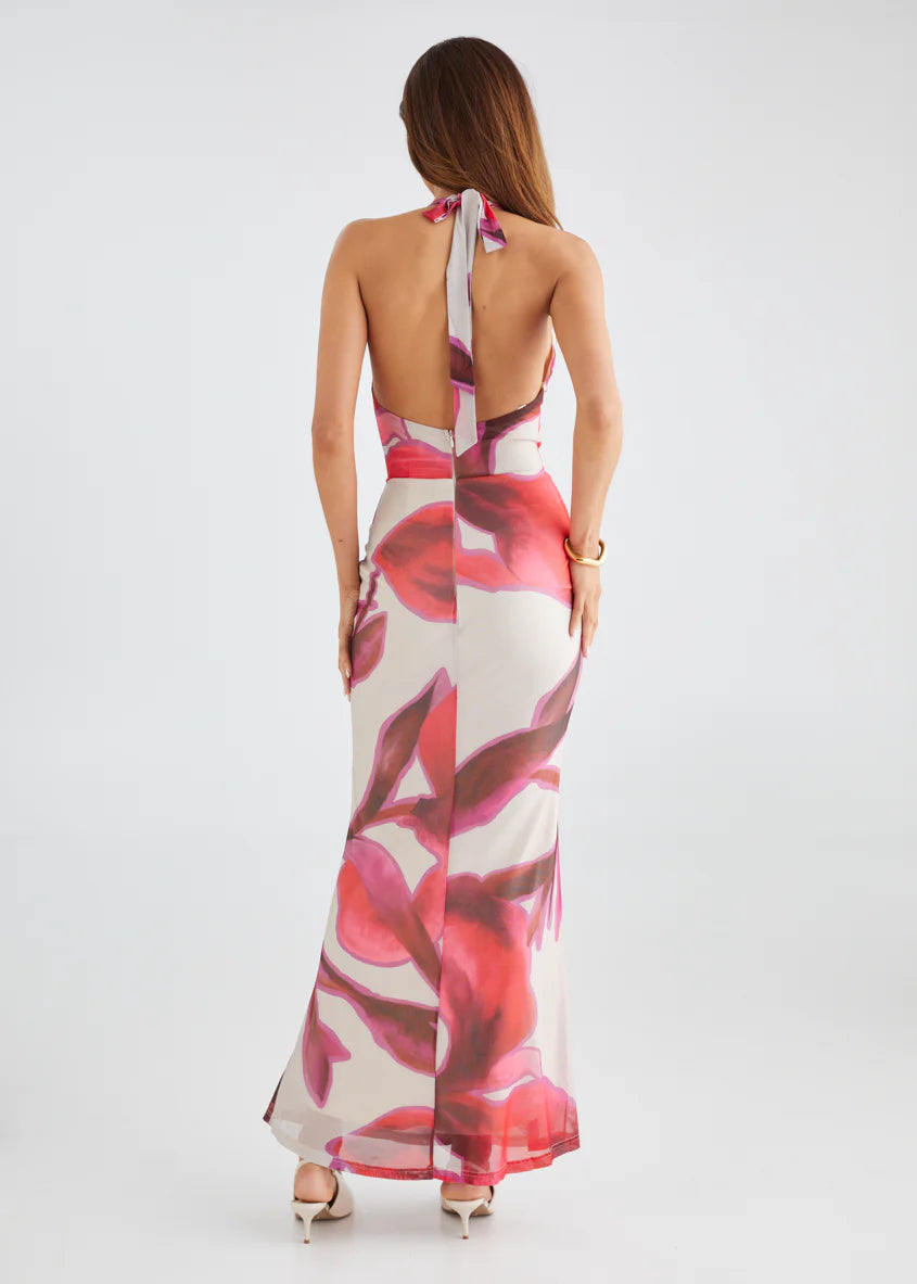 Maree Maxi Dress - Crimson Leaf