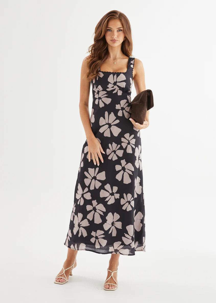 Lovestone Maxi Dress - Black Floral
