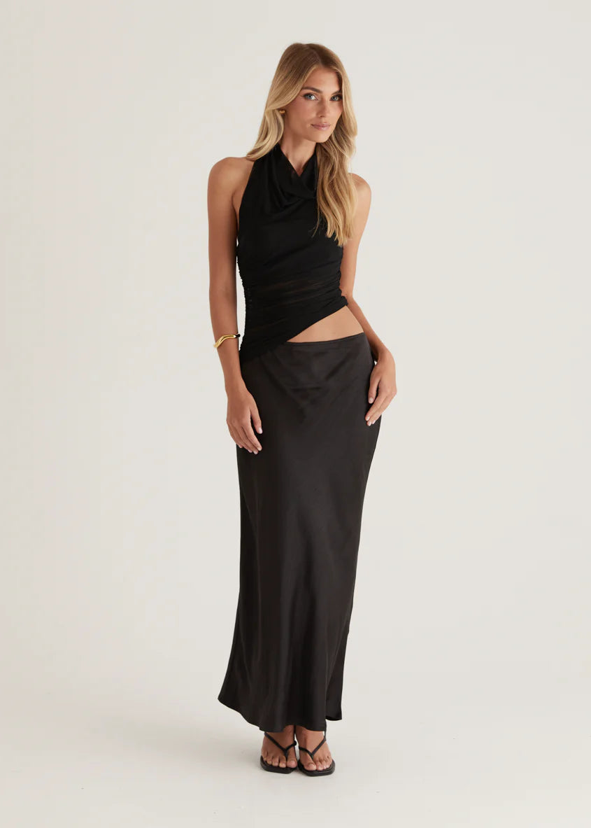 Renata Halter Maxi Dress - Black