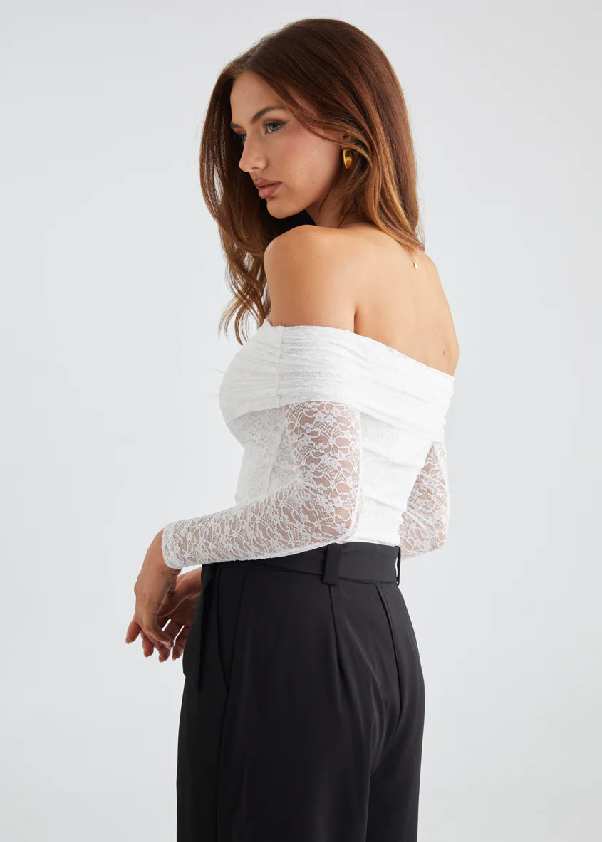 Rosa Lace Bodysuit - Off White