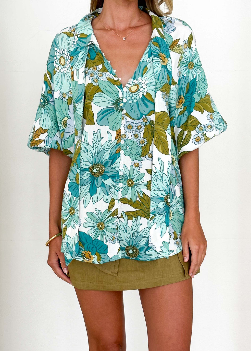 Imogen Blouse - Amaya Green