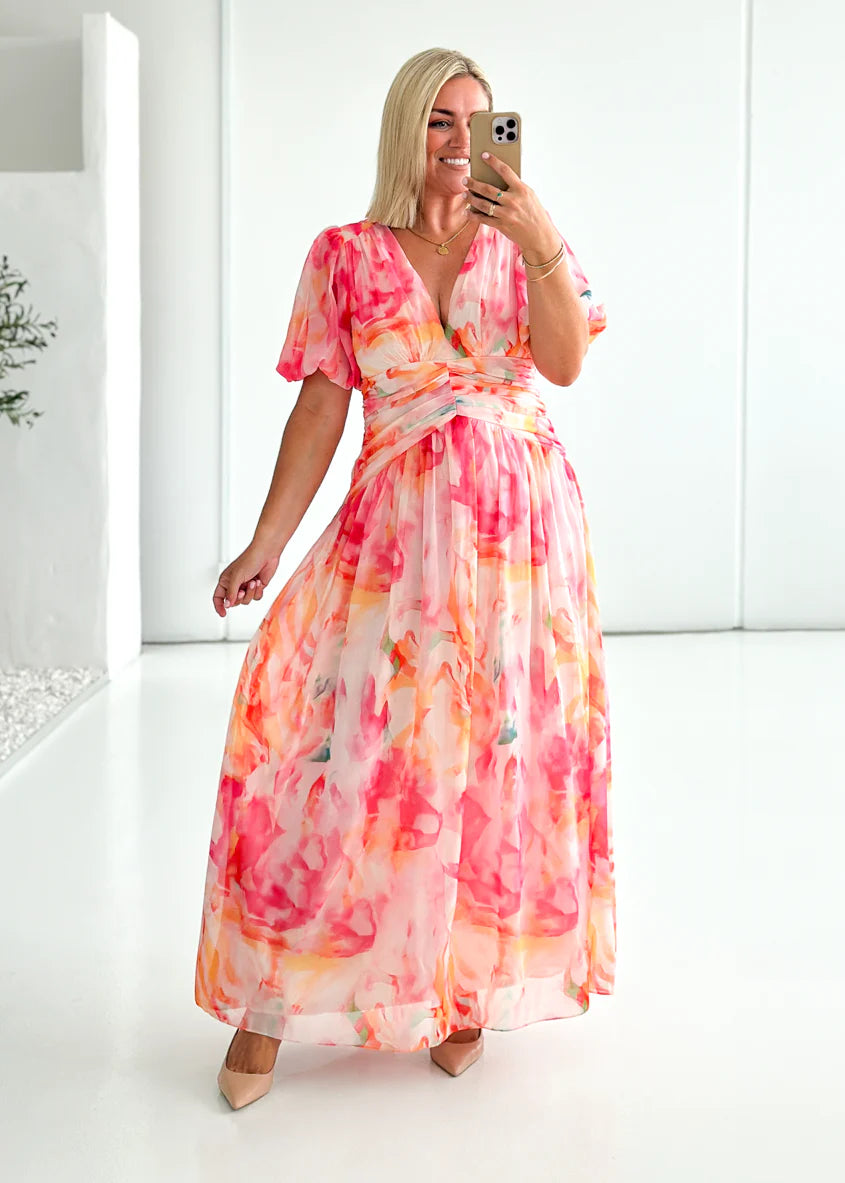 Aubree Maxi Dress - Ruby Splash