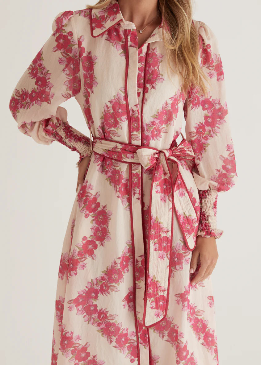 Rosemary Maxi Dress - Magenta Floral