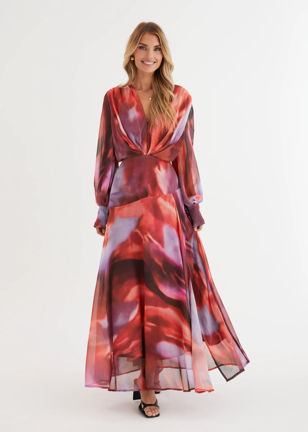 Frida Maxi Dress - Berry Splash