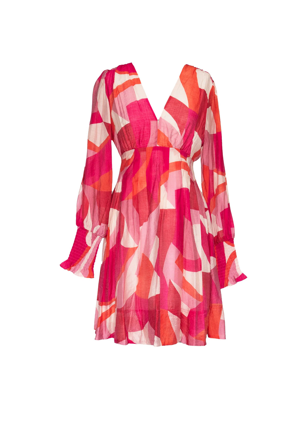 Kenzie Dress - Pink Geo