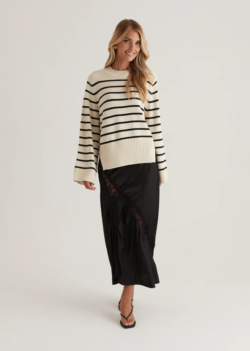 Eva Sweater - Navy Stripe