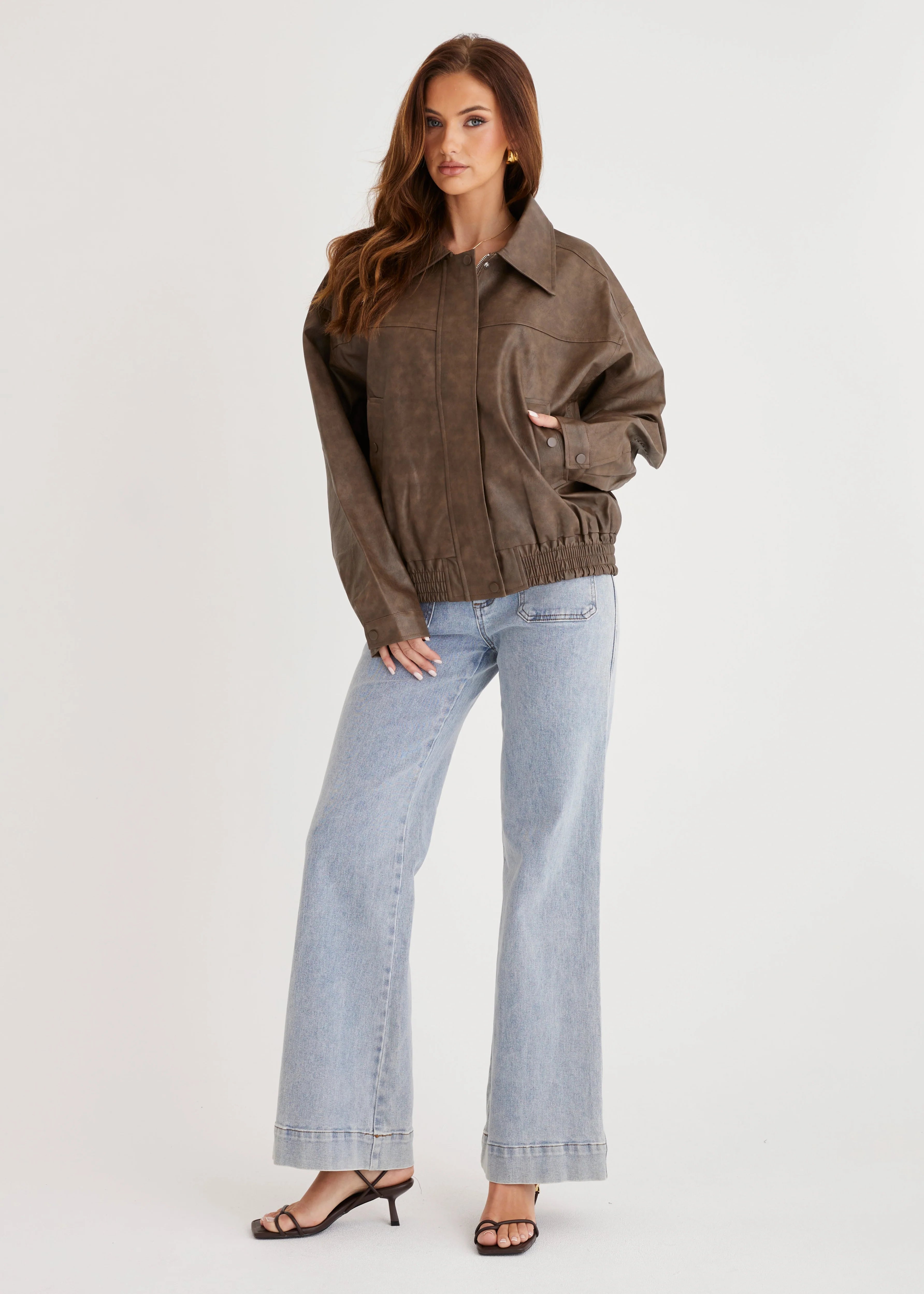 Suntia PU Jacket - Brown