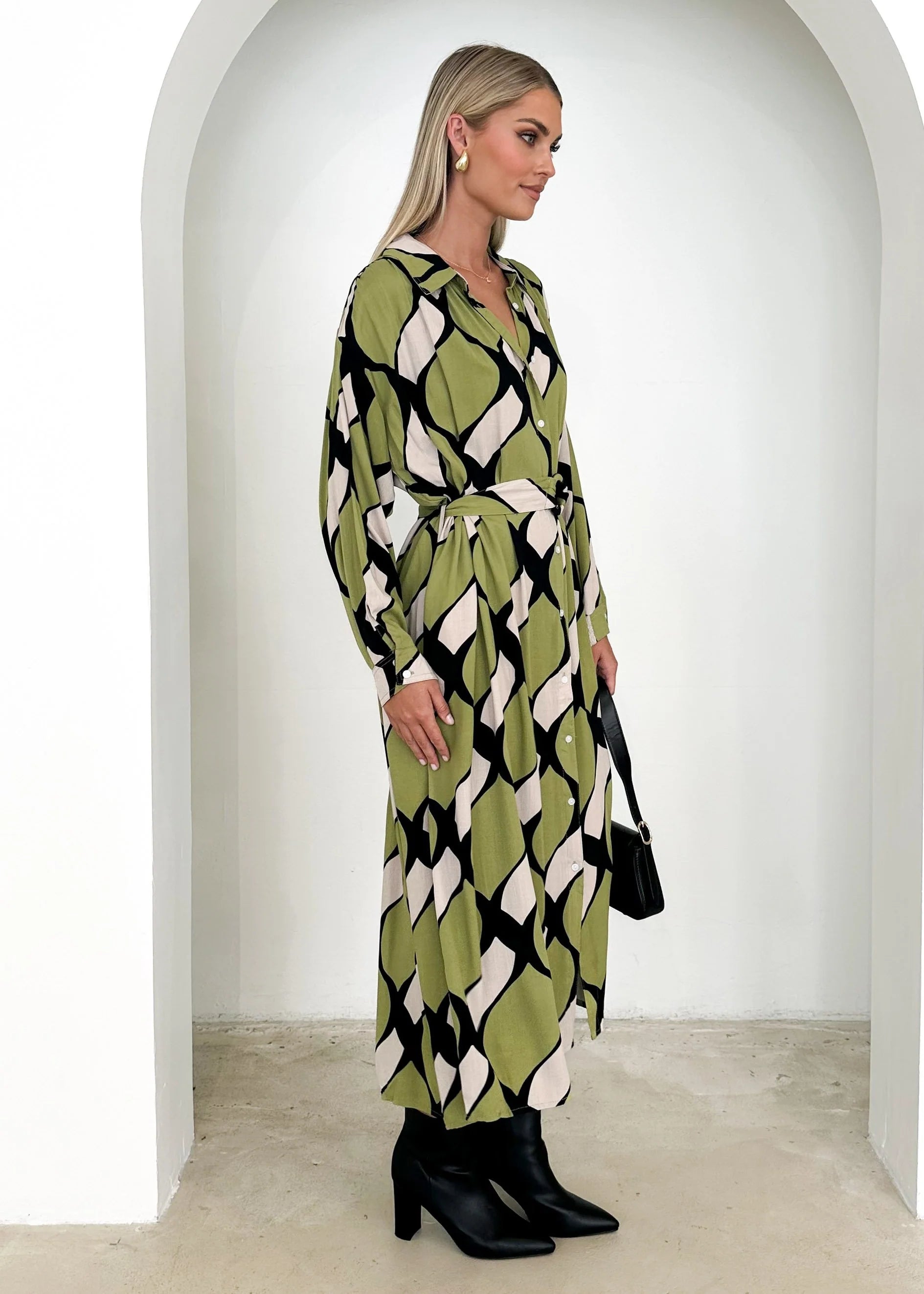 Carlaa Midi Dress - Olive Kennedy