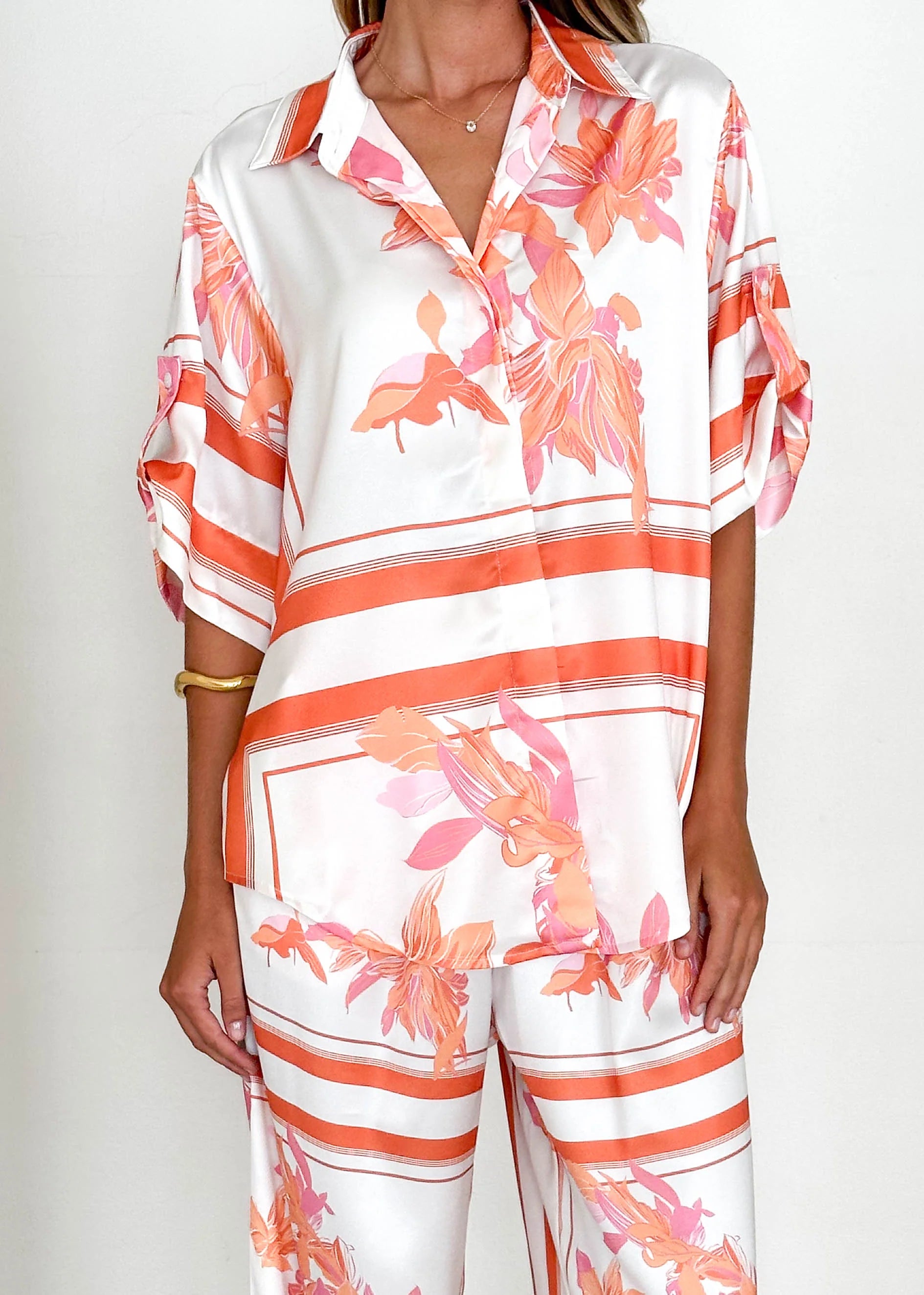 Kaycie Pants - Peach Floral