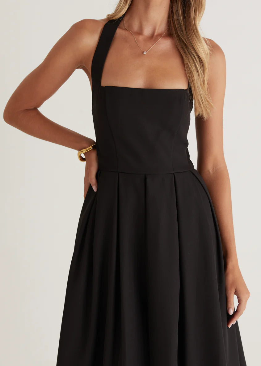 Leigh Halter Maxi Dress - Black