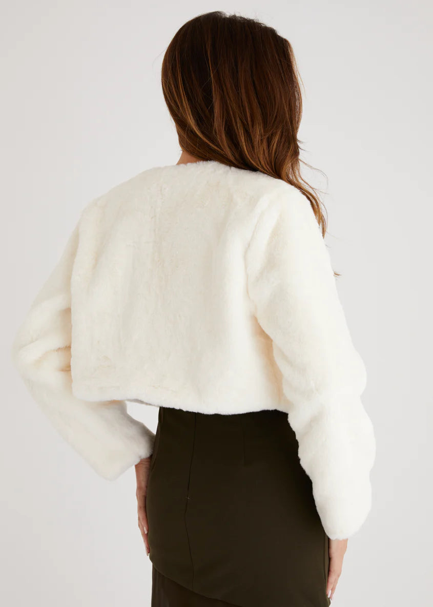 Amelita Cropped Jacket - Cream