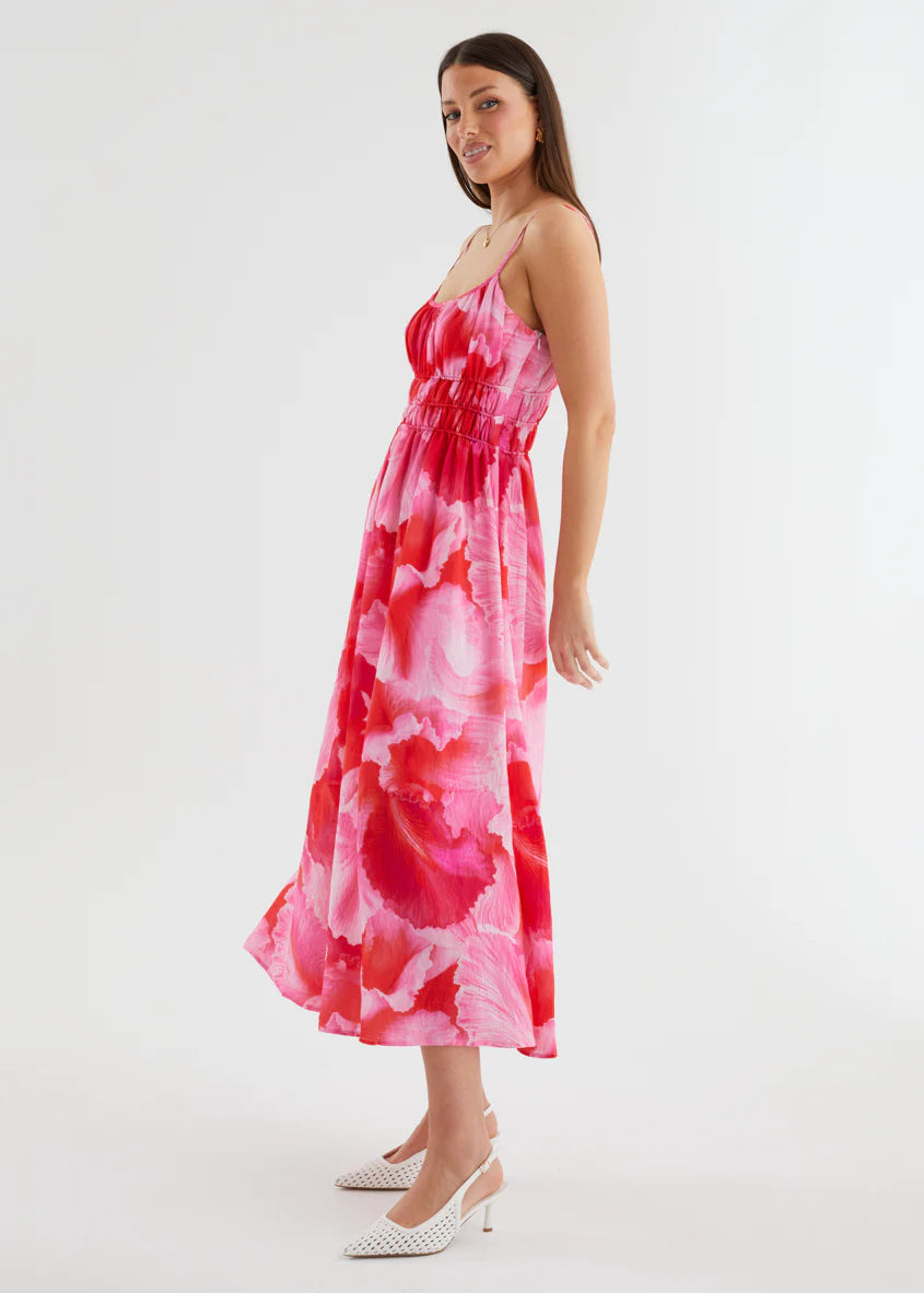 Rylie Maxi Dress - Strawberry Abstract