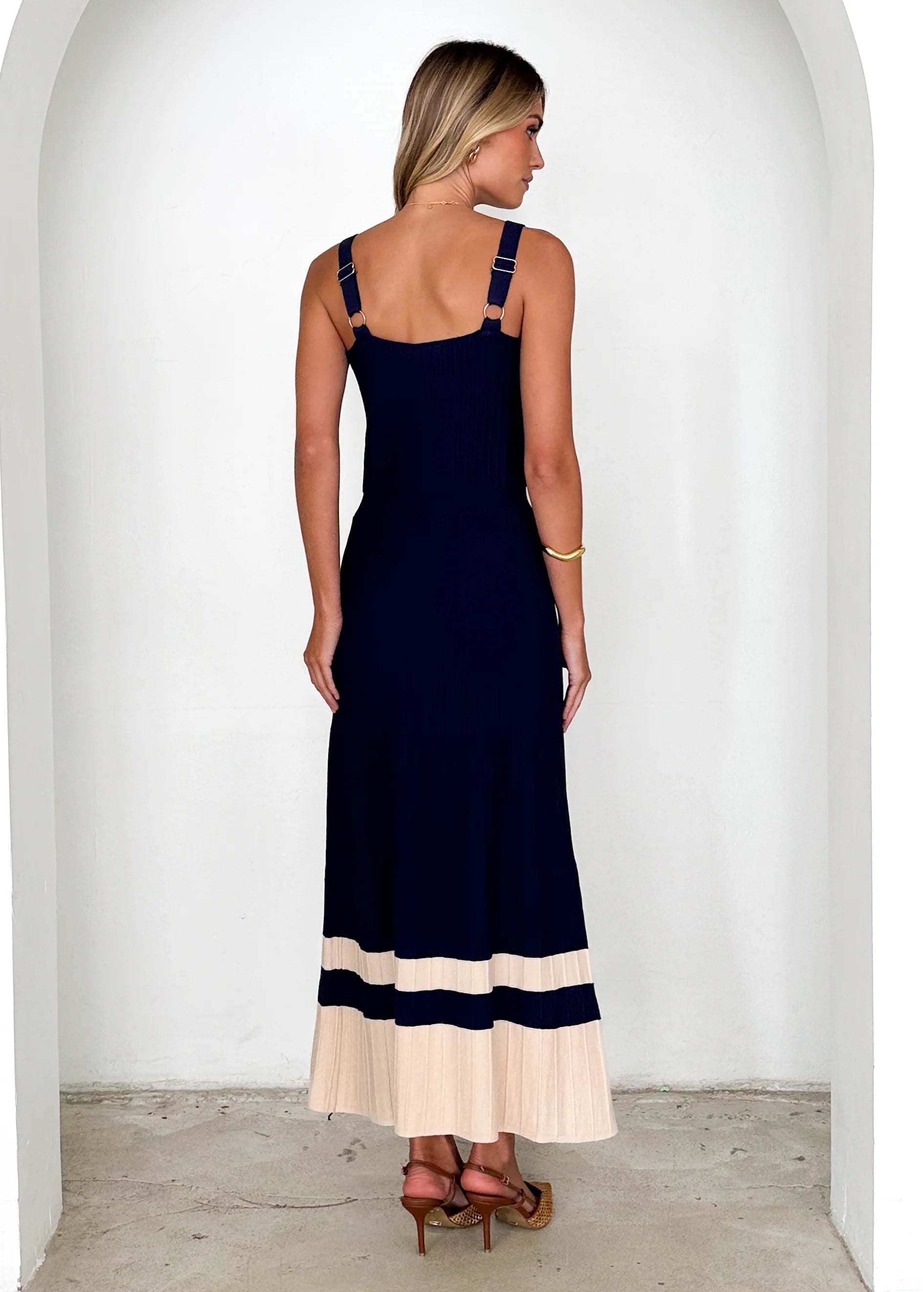 Daphne Knit Midi Dress - Navy