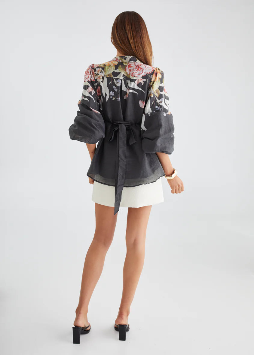 Zarline Blouse - Black Garden