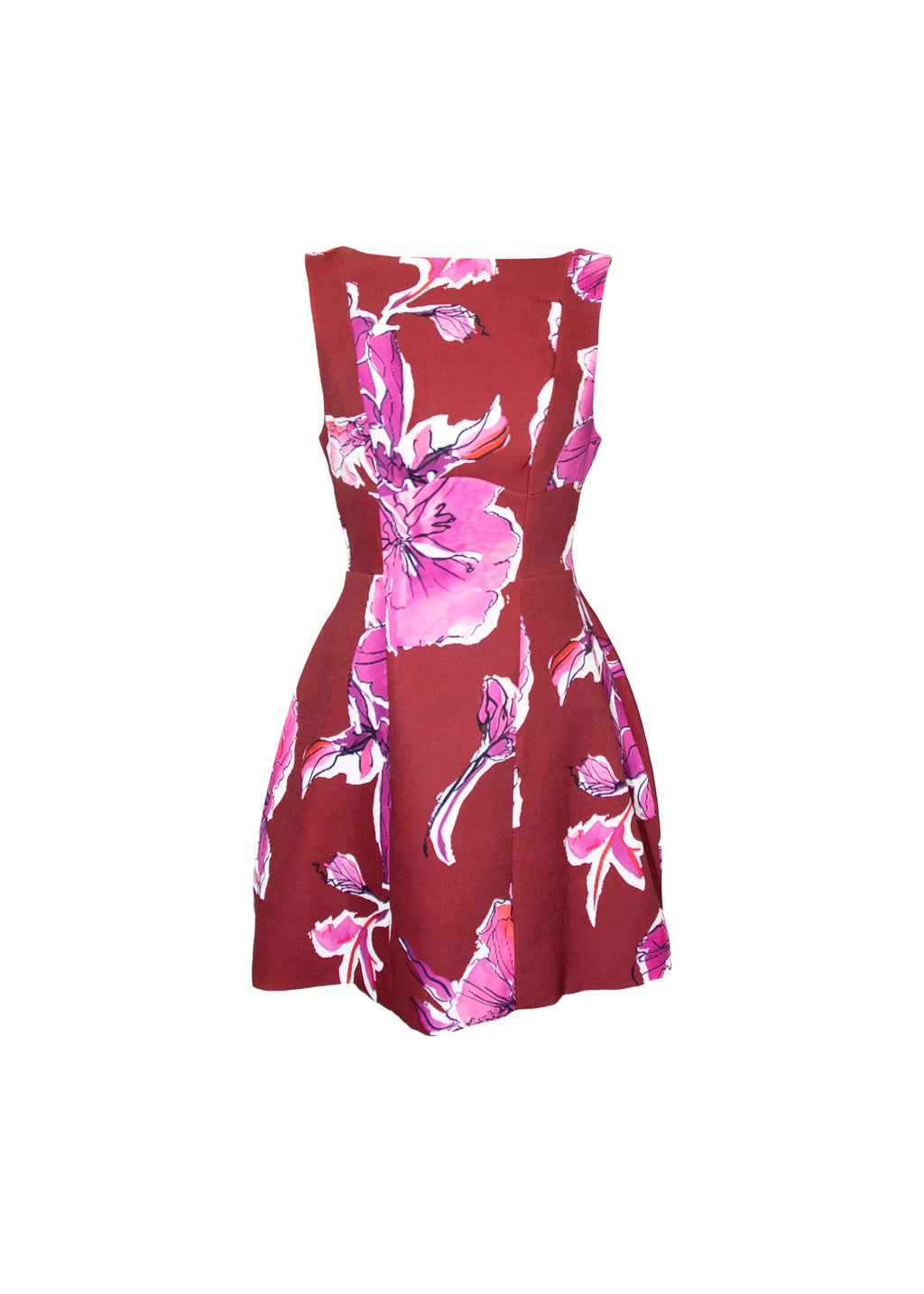 Clarissa Dress - Wine Floral