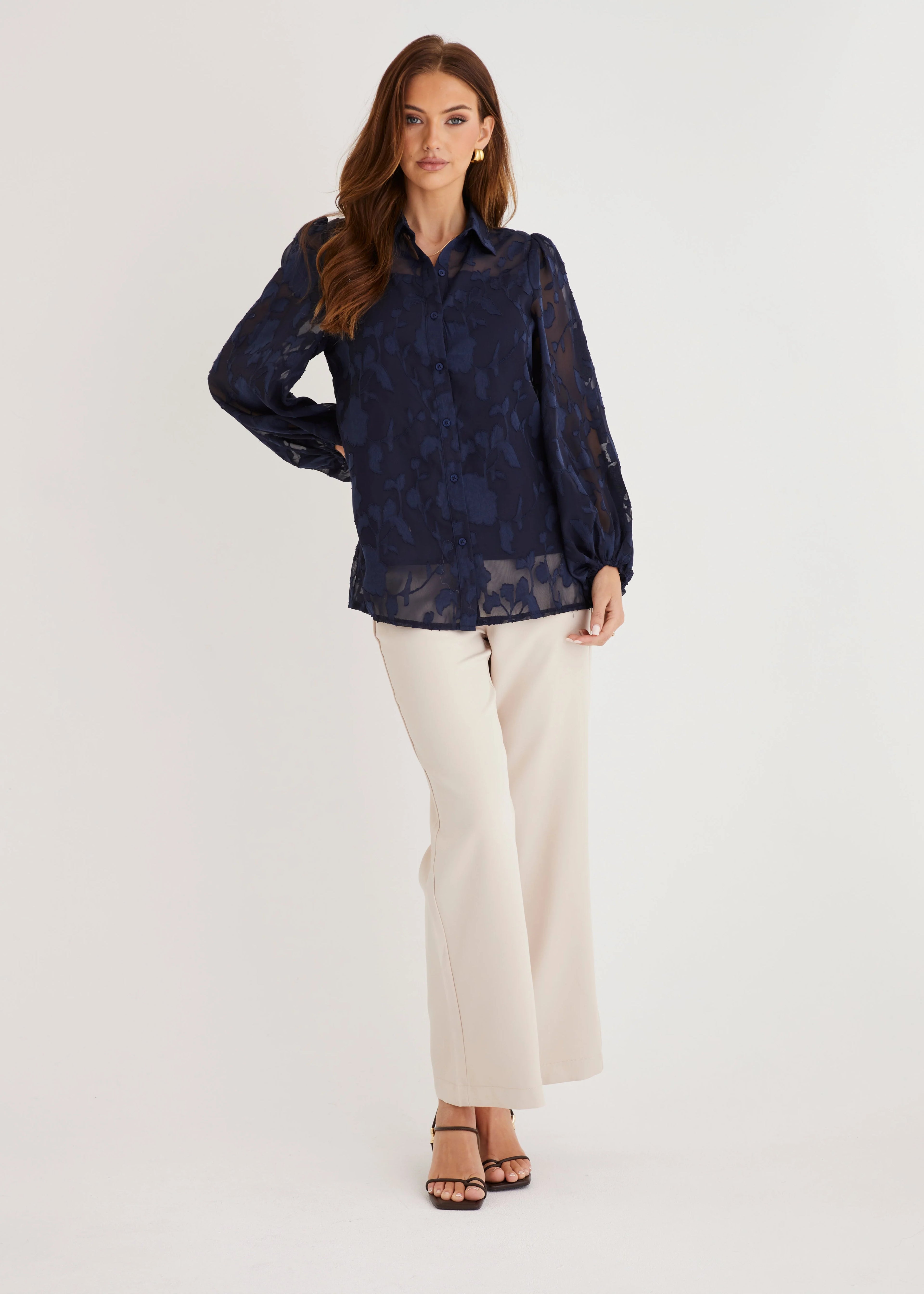 Medusa Shirt - Navy Lace