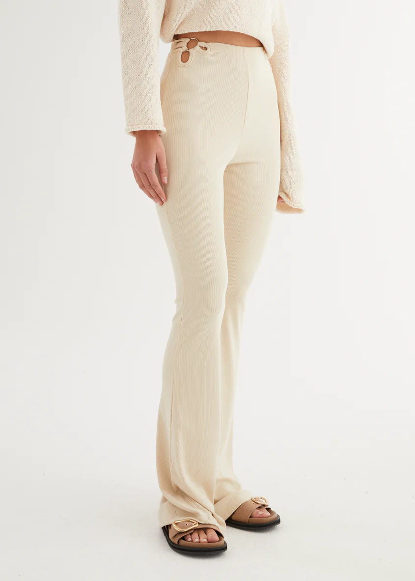 Nobody Knows Flare Pants - Beige