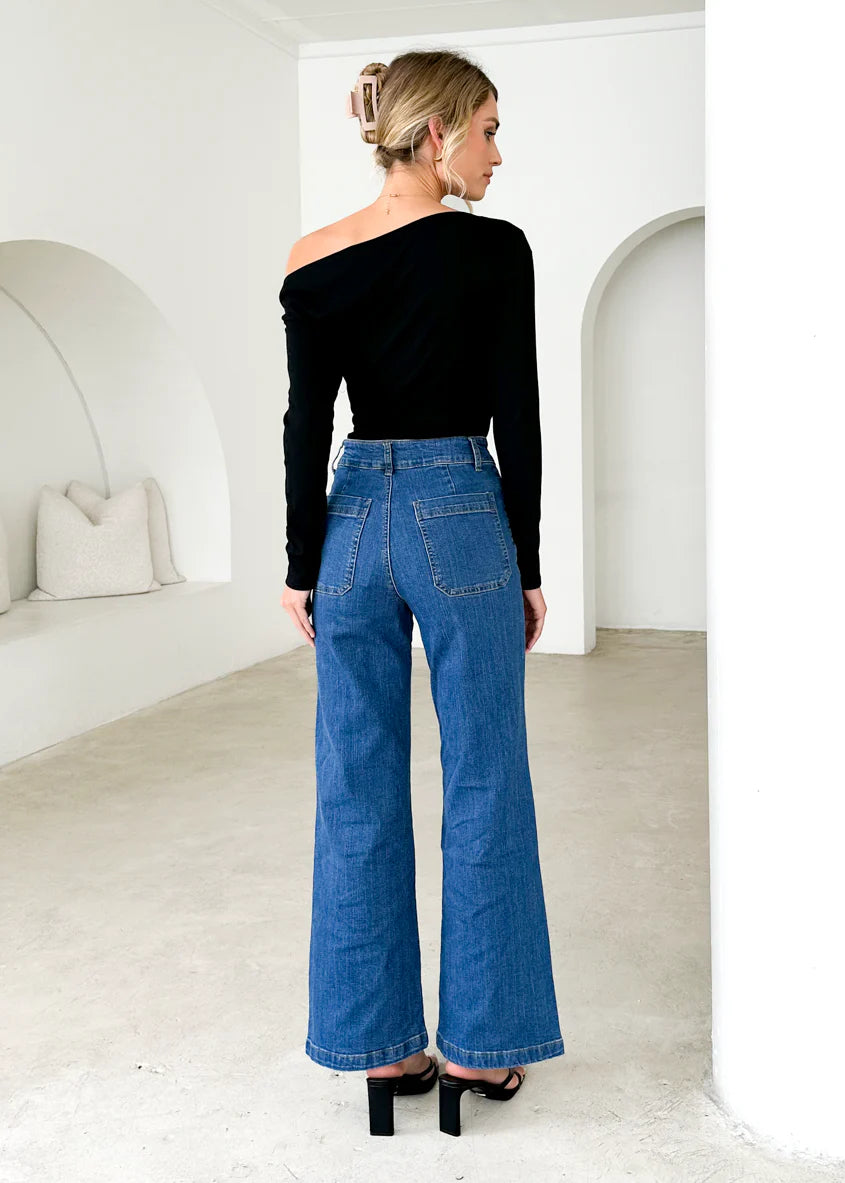 Carmina Stretch Jeans - Mid Blue