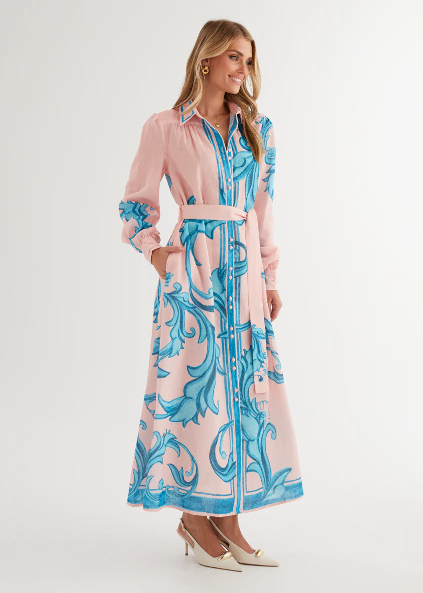 Sage Maxi Dress - Pink Zayna