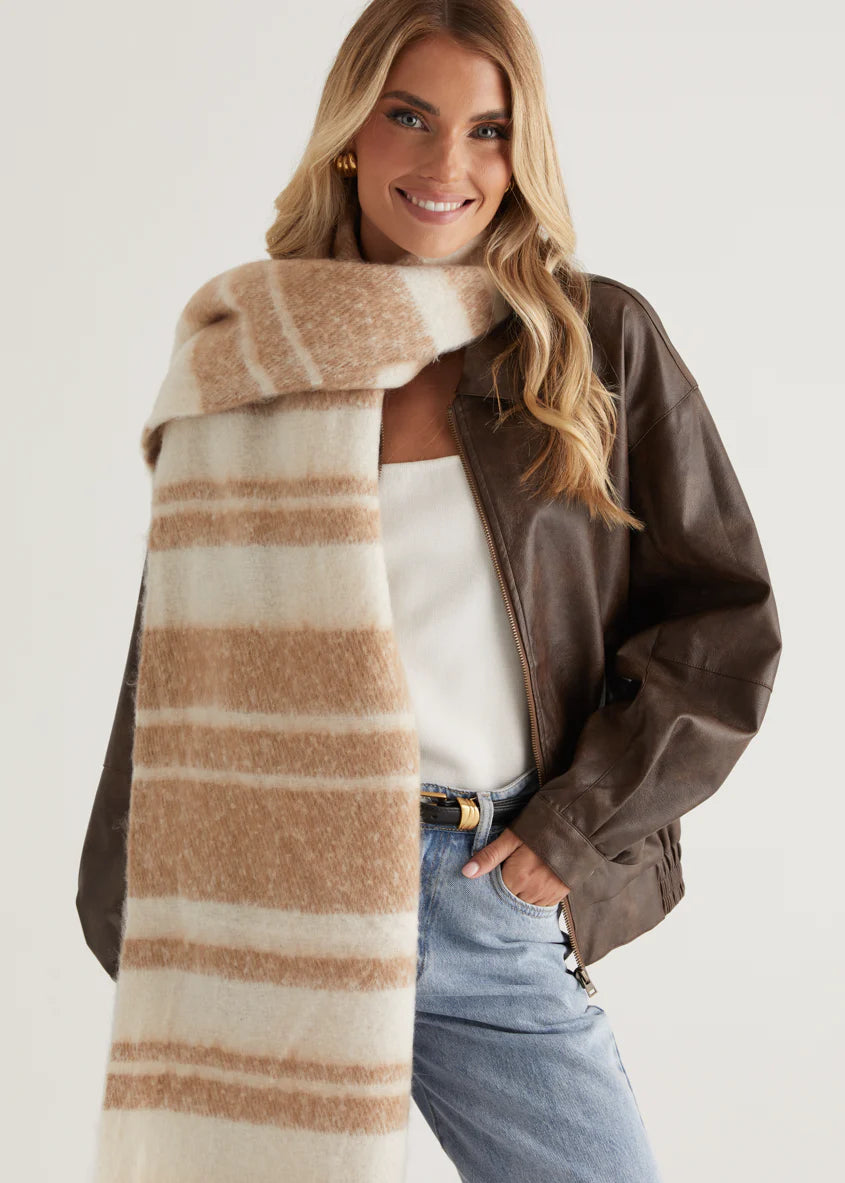 Novella Scarf - Natural Check